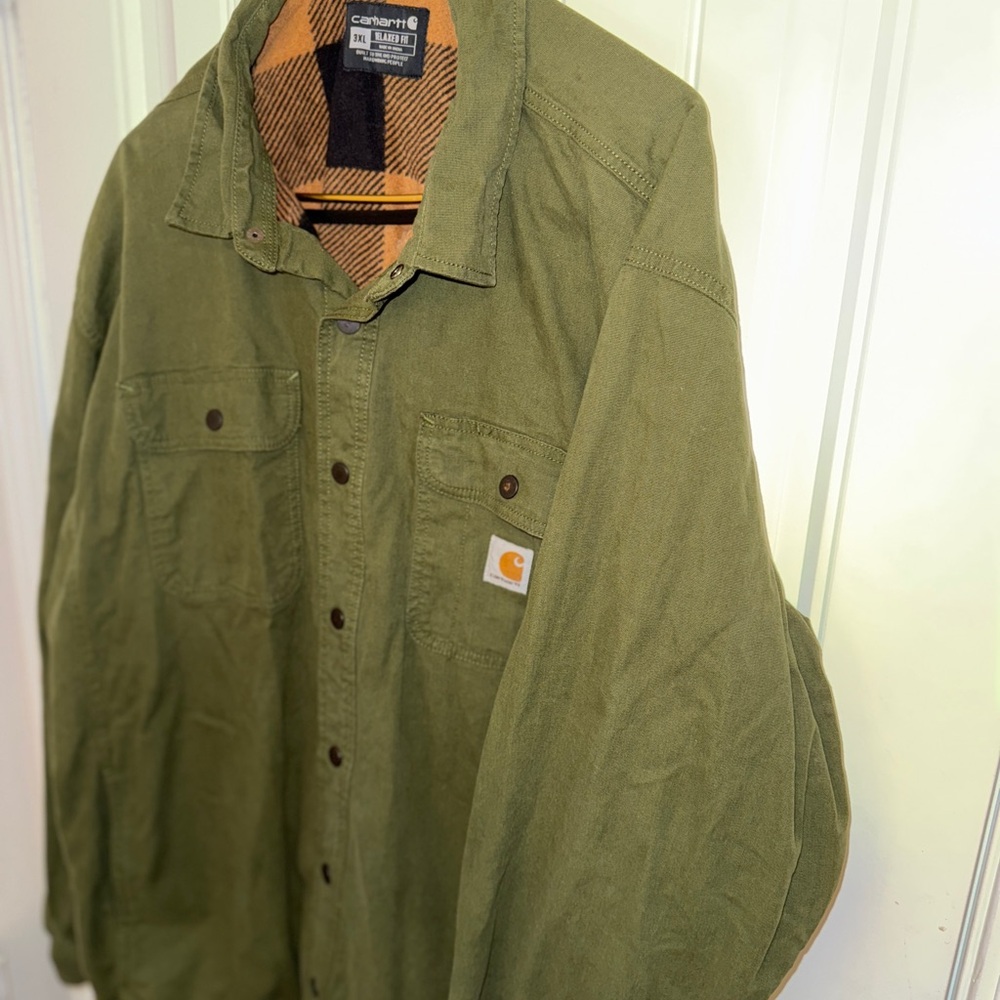 Carhartt Forest Green Button-Up Jacket - image 4